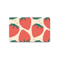 Seamless Strawberry Pattern Vector Magnet (name Card) by Grandong