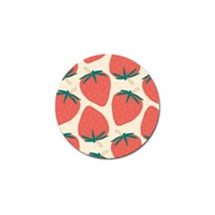 Seamless Strawberry Pattern Vector Golf Ball Marker by Grandong