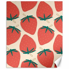 Seamless Strawberry Pattern Vector Canvas 8  X 10  by Grandong