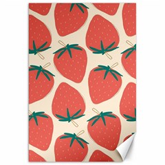 Seamless Strawberry Pattern Vector Canvas 20  X 30  by Grandong