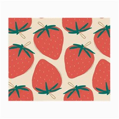 Seamless Strawberry Pattern Vector Small Glasses Cloth (2 Sides) by Grandong