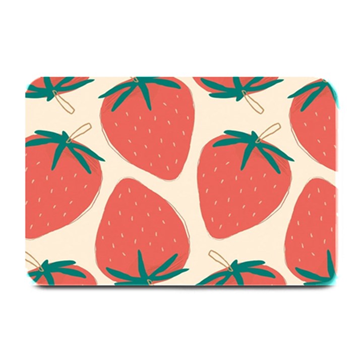 Seamless Strawberry Pattern Vector Plate Mats