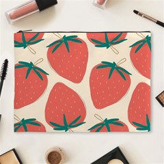 Seamless Strawberry Pattern Vector Cosmetic Bag (xl) by Grandong