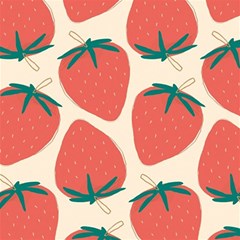 Seamless Strawberry Pattern Vector Play Mat (rectangle) by Grandong