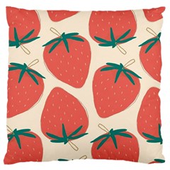 Seamless Strawberry Pattern Vector Standard Premium Plush Fleece Cushion Case (one Side) by Grandong