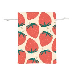 Seamless Strawberry Pattern Vector Lightweight Drawstring Pouch (s) by Grandong