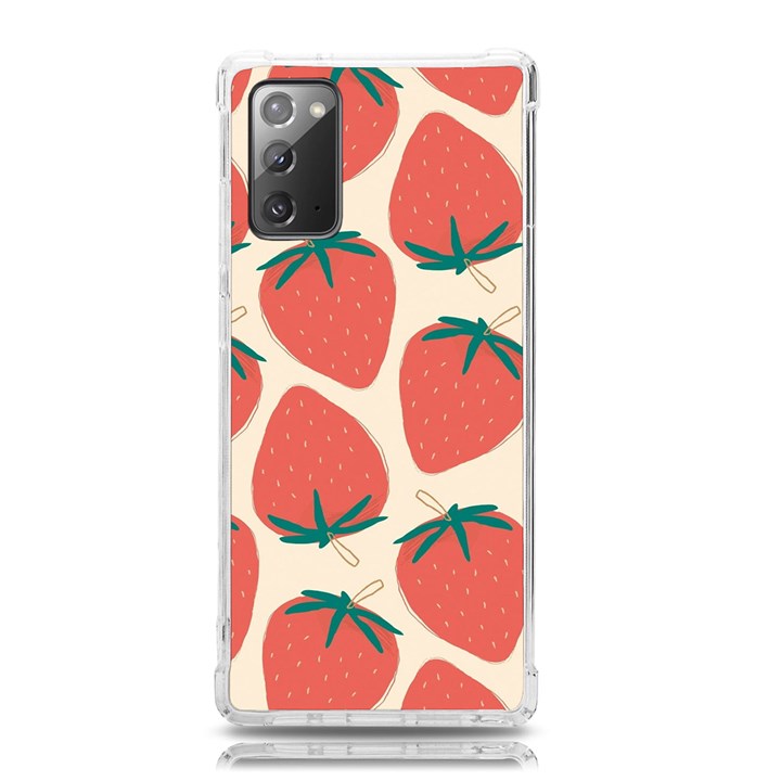 Seamless Strawberry Pattern Vector Samsung Galaxy Note 20 TPU UV Case