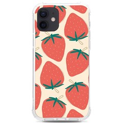 Seamless Strawberry Pattern Vector Iphone 12/12 Pro Tpu Uv Print Case by Grandong