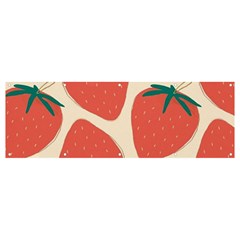 Seamless Strawberry Pattern Vector Banner And Sign 12  X 4  by Grandong