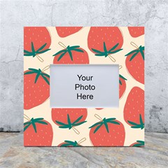 Seamless Strawberry Pattern Vector White Box Photo Frame 4  X 6  by Grandong