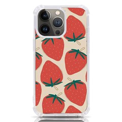 Seamless Strawberry Pattern Vector Iphone 13 Pro Tpu Uv Print Case by Grandong