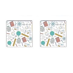 School Subjects And Objects Vector Illustration Seamless Pattern Cufflinks (square) by Grandong