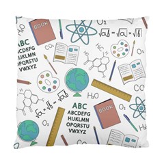 School Subjects And Objects Vector Illustration Seamless Pattern Standard Cushion Case (one Side) by Grandong