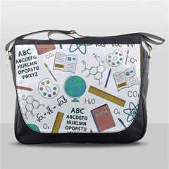 School Subjects And Objects Vector Illustration Seamless Pattern Messenger Bag by Grandong