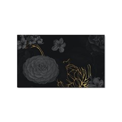 Dark And Gold Flower Patterned Sticker Rectangular (10 Pack) by Grandong