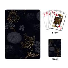 Dark And Gold Flower Patterned Playing Cards Single Design (rectangle) by Grandong