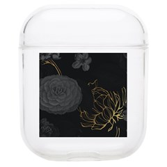 Dark And Gold Flower Patterned Airpods 1/2 Case by Grandong