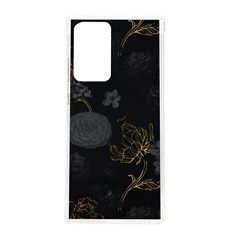 Dark And Gold Flower Patterned Samsung Galaxy Note 20 Ultra Tpu Uv Case by Grandong