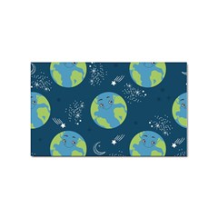 Seamless Pattern Cartoon Earth Planet Sticker (rectangular) by Grandong