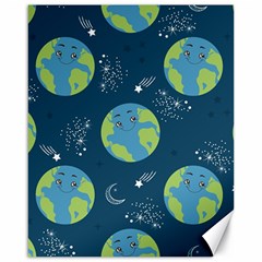 Seamless Pattern Cartoon Earth Planet Canvas 16  X 20  by Grandong