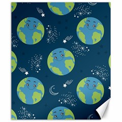 Seamless Pattern Cartoon Earth Planet Canvas 20  X 24  by Grandong