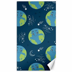 Seamless Pattern Cartoon Earth Planet Canvas 40  X 72  by Grandong