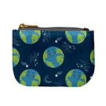 Seamless Pattern Cartoon Earth Planet Mini Coin Purse Front