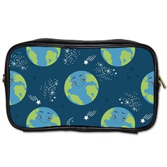 Seamless Pattern Cartoon Earth Planet Toiletries Bag (two Sides) by Grandong