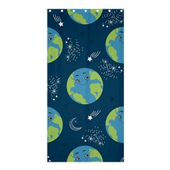 Seamless Pattern Cartoon Earth Planet Shower Curtain 36  X 72  (stall)  by Grandong