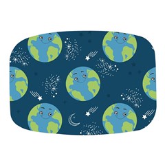 Seamless Pattern Cartoon Earth Planet Mini Square Pill Box by Grandong