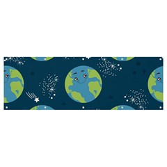 Seamless Pattern Cartoon Earth Planet Banner And Sign 12  X 4  by Grandong