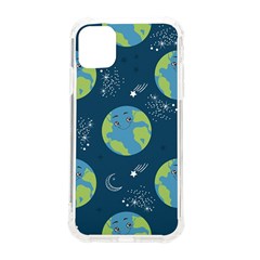 Seamless Pattern Cartoon Earth Planet Iphone 11 Tpu Uv Print Case by Grandong