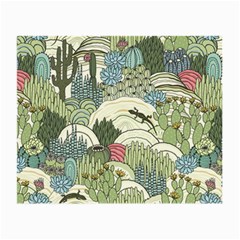 Playful Cactus Desert Landscape Illustrated Seamless Pattern Small Glasses Cloth (2 Sides) by Grandong