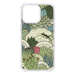 Playful Cactus Desert Landscape Illustrated Seamless Pattern Iphone 13 Pro Tpu Uv Print Case