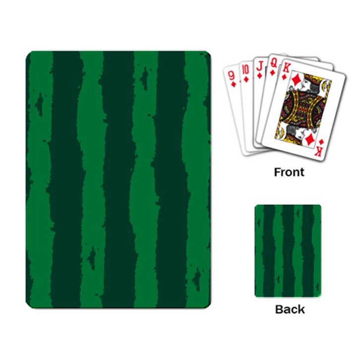 Green Seamless Watermelon Skin Pattern Playing Cards Single Design (Rectangle)