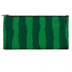 Green Seamless Watermelon Skin Pattern Pencil Case by Grandong