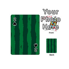 Green Seamless Watermelon Skin Pattern Playing Cards 54 Designs (mini) by Grandong