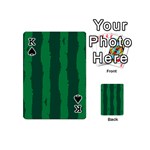 Green Seamless Watermelon Skin Pattern Playing Cards 54 Designs (Mini) Front - SpadeK