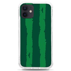 Green Seamless Watermelon Skin Pattern Iphone 12 Mini Tpu Uv Print Case	 by Grandong