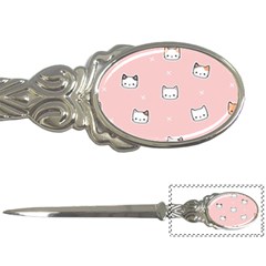 Cute Cat Cartoon Doodle Seamless Pink Pattern Letter Opener by Grandong