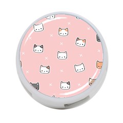 Cute Cat Cartoon Doodle Seamless Pink Pattern 4-port Usb Hub (two Sides) by Grandong