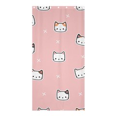 Cute Cat Cartoon Doodle Seamless Pink Pattern Shower Curtain 36  X 72  (stall)  by Grandong