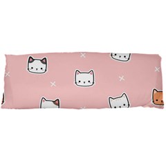 Cute Cat Cartoon Doodle Seamless Pink Pattern Body Pillow Case Dakimakura (two Sides) by Grandong