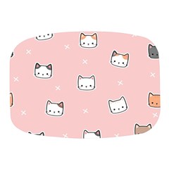 Cute Cat Cartoon Doodle Seamless Pink Pattern Mini Square Pill Box by Grandong