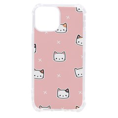 Cute Cat Cartoon Doodle Seamless Pink Pattern Iphone 13 Mini Tpu Uv Print Case by Grandong