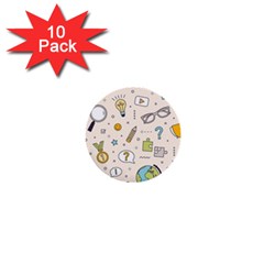 Quiz Backgrounds Ans Seamless 1  Mini Buttons (10 Pack)  by Grandong