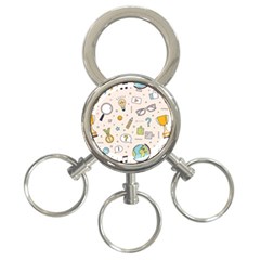 Quiz Backgrounds Ans Seamless 3-ring Key Chain by Grandong