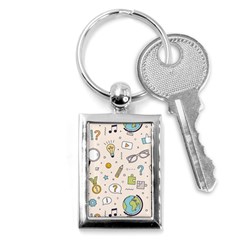 Quiz Backgrounds Ans Seamless Key Chain (rectangle) by Grandong