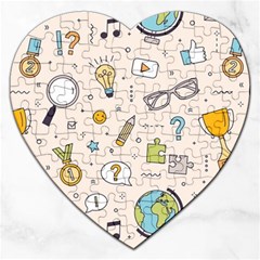 Quiz Backgrounds Ans Seamless Jigsaw Puzzle (heart) by Grandong