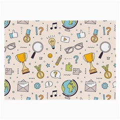 Quiz Backgrounds Ans Seamless Large Glasses Cloth (2 Sides) by Grandong